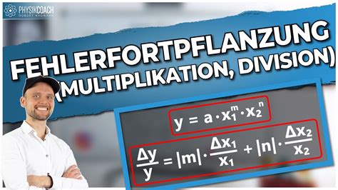 Fehlerfortpflanzung Multiplikation Division Fehlerrechnung YouTube