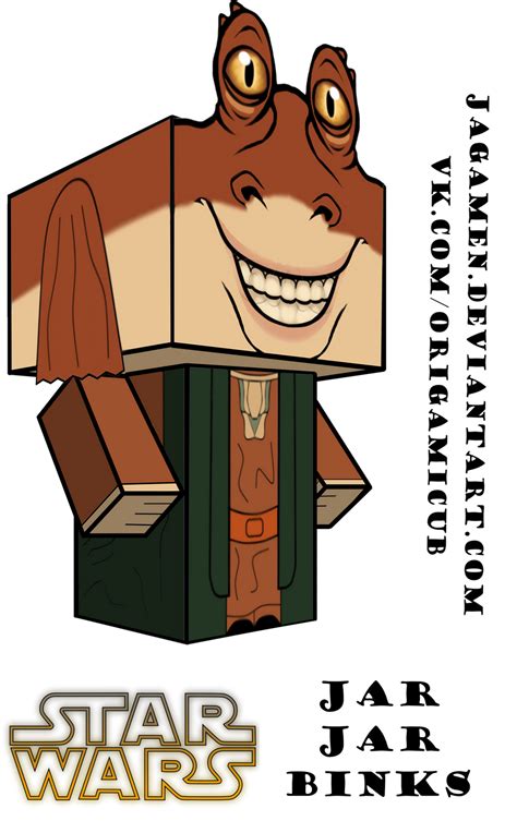 Jar Jar Binks Cubeecraft 3d Model By Jagamen On Deviantart