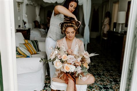 Coral and Blush Amalfi Coast Wedding at Hotel Santa Caterina | Junebug Weddings