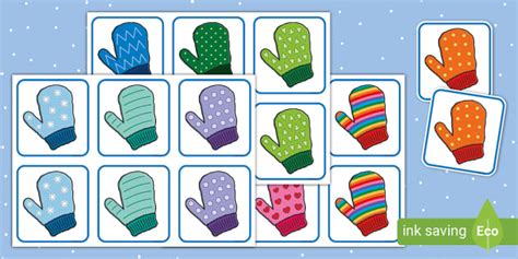 👉 Pattern Mittens Matching Cards Twinkl Teacher Made