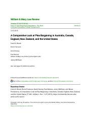 A Comparative Look At Plea Bargaining In Australia Canada Engla Pdf