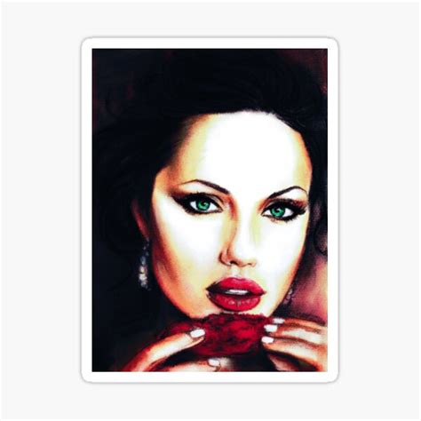 Wallpaper Angelina Jolie Sticker For Sale By Baimrutt Redbubble