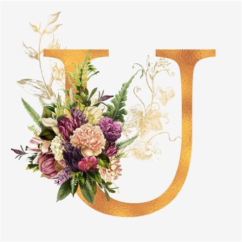 Floral Gold Alphabet Png Images Alphabet Gold Wedding Png Transparent