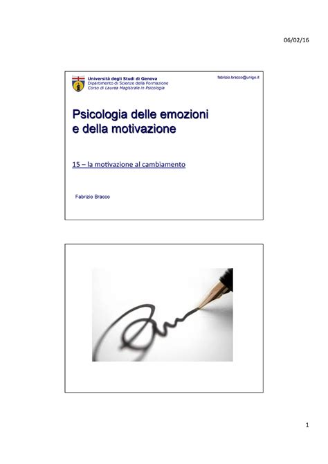 La Motivazione Al Cambiamento Psicologia Delle Emozioni E Della