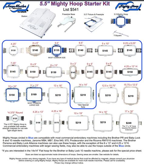 Mighty Hoop 8x13 Tubular Embroidery Hoop For Brother Pr Models