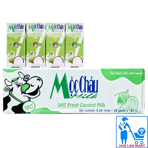 Mua Sữa Tươi Tiệt Trùng Mộc Châu Vị Dừa Thùng 48 Hộp x 180ml giá rẻ