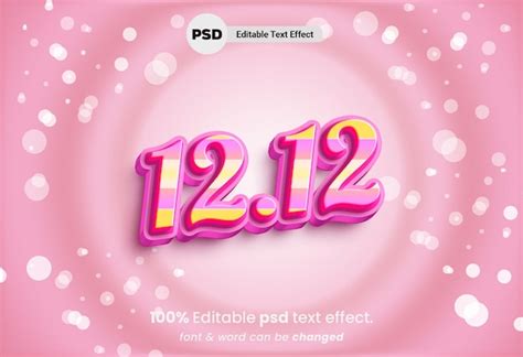 12 12 Oferta Especial Efecto De Texto 3d Archivo PSD Premium