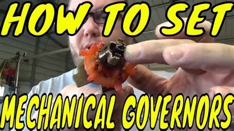 How To Set And Adjust The Governor On Any Small Engine Youtube