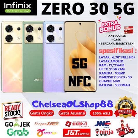 Jual Infinix Zero 30 5g Nfc Ram 12256gb Up To 21gb Ram Garansi Resmi