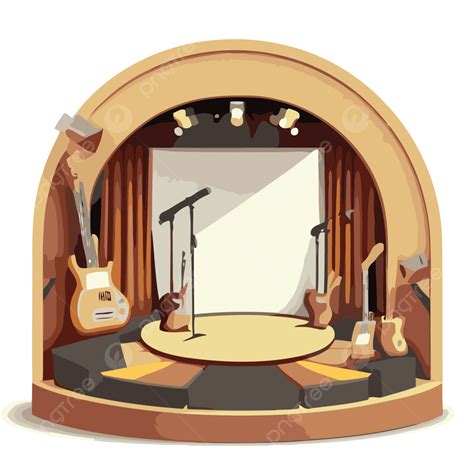 Escenario De Concierto Vector PNG Pegatina Clipart Una Imagen De Un