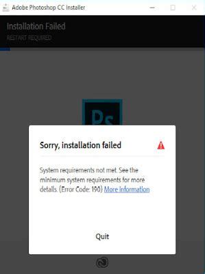 حل مشكلة فشل تثبيت برنامج فوتوشوب بخطوة واحدة sorry installation failed