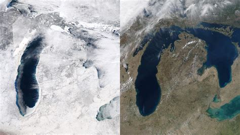 Michigan Satellite Images: January ’14 vs. May ’13