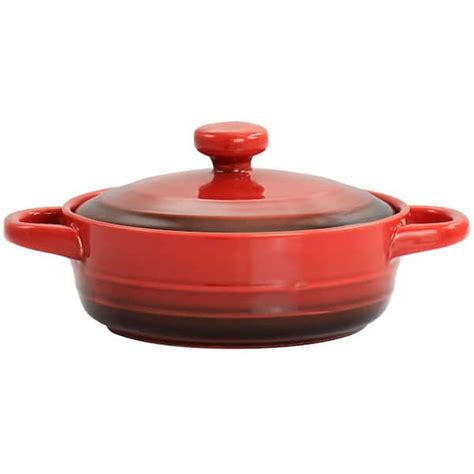 Crock Pot Appleton 10 Oz Stoneware Mini Casserole Baker In Gradient Red 985118496m The Home Depot