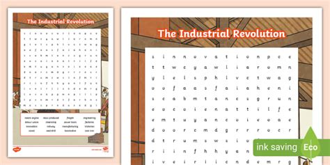 Industrial Revolution Word Search History Ks Twinkl