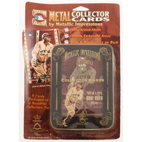 Complete Set Of Babe Ruth Metallic Impressions Embossed Metal