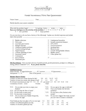 Fillable Online Female Intake Form Fax Email Print Pdffiller