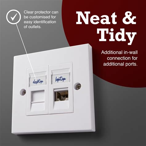 Rhinocables Cat A Ethernet Faceplate Single Port Rj Socket Wall