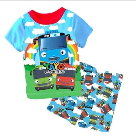tayo   bus tshirt set babies kids babies kids fashion