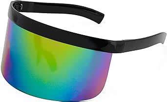 Amazon Elite Futuristic Oversize Shield Visor Sunglasses Flat Top