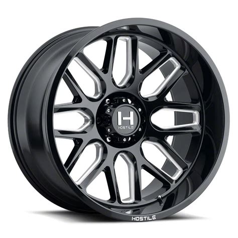 Hostile RAM 2500 Vulcan Blade Cut 8 Lug Wheel 24x14 76mm Offset H120