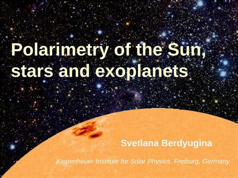 Pdf Polarimetry Of The Sun Stars And Exoplanets Dokumen Tips