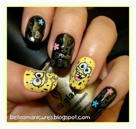 U As De Bob Esponja Funky Nails Nails Spongebob Nails