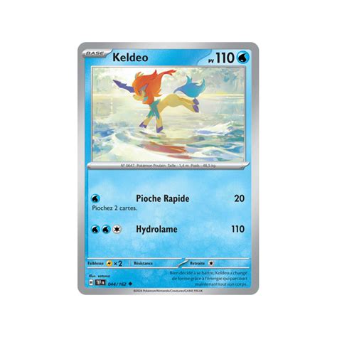 Keldeo Pv 110 044 162 Carte Peu Commune Reverse Écarlate et Violet