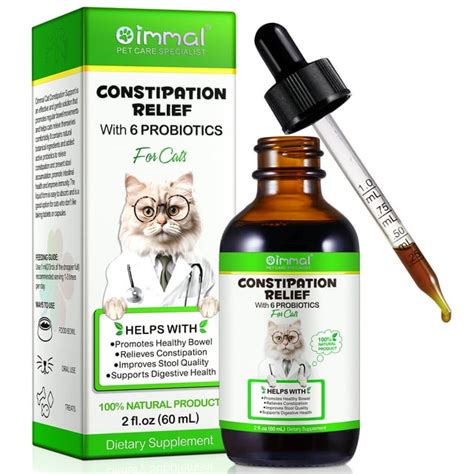 100% Natural Cat Laxative, Constipation Relief with 6 Probiotics, Pet ...