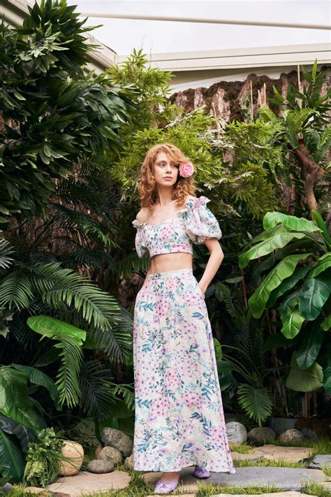 Long Linen Skirt With Floral Pattern KaterinaEksioglu