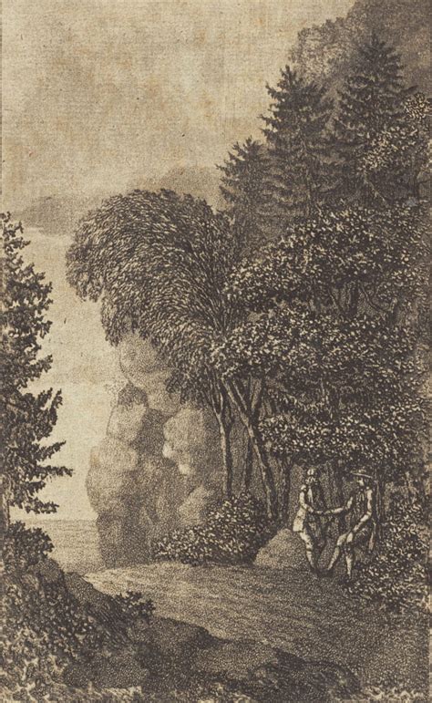 Landscape With Rocks And Large Trees Right Two Men