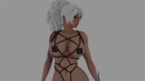 3D Model Nude Girl Roxy VR AR Low Poly CGTrader