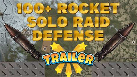 Rocket Solo Raid Defense Rust Trailer Youtube