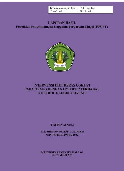 Daftar Pustaka Laporan Hasil Penelitian Pengembangan Unggulan