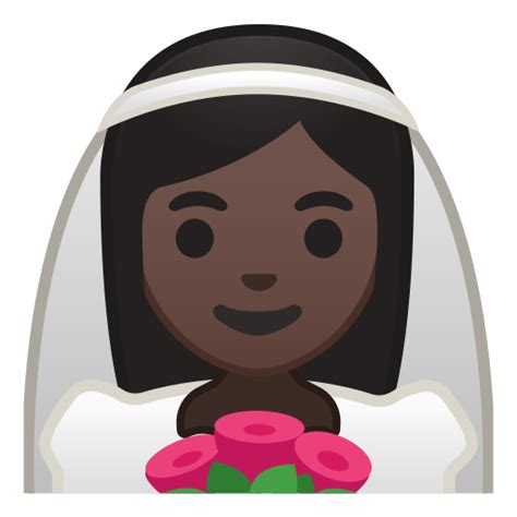 👰🏿 Bride with Veil Emoji with Dark Skin Tone Meaning and Pictures