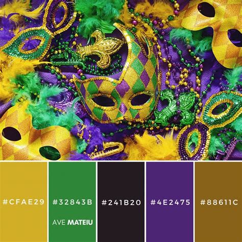 Spectacular Mardi Gras Color Palettes Ave Mateiu In Mardi