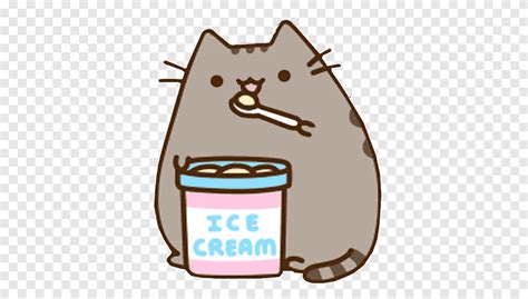 Ice Cream Cat Pusheen  Ice Cream Cream Mammal Png Pngegg