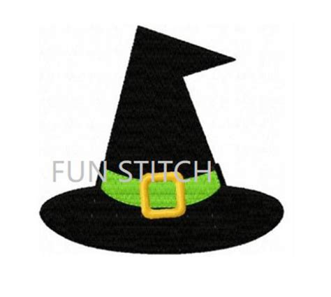 Halloween Witch Hat Machine Embroidery Design Digital Pattern Instant Download Etsy