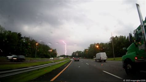 Unedited Stormy Drive On I 287 Southbound In NJ From The NY Line To