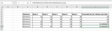 Como Sacar El Promedio De Notas Excel Printable Templates Free