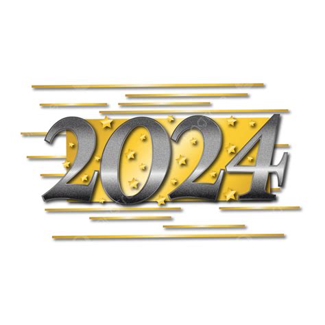 รูปเอฟเฟกต์ข้อความสีเงินสีทอง 2024 เวกเตอร์ Png 2024 ทอง เงินภาพ Png และ เวกเตอร์ สำหรับการ