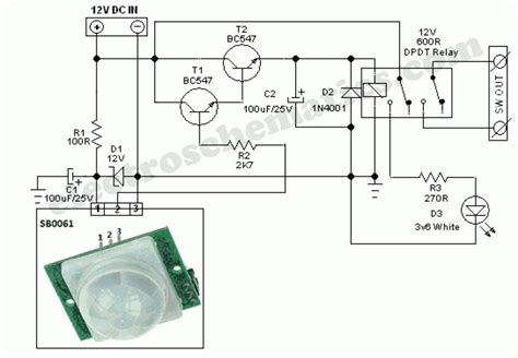 PIR LED Security Light Circuit under Repository-circuits -43131- : Next.gr