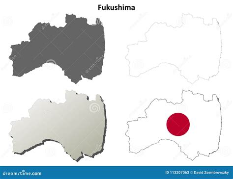 Sistema Del Mapa Del Esquema Del Espacio En Blanco De Fukushima