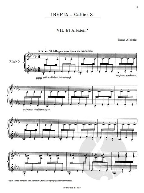 Iberia 12 impressions for piano vol 3 by Isaac Albéniz