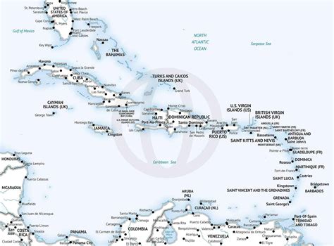 Printable Map Of Caribbean Islands - Wenda Josefina