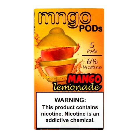 Mngo Mango Lemonade Pods Ziip Pods In Stock Compatible Juul Low