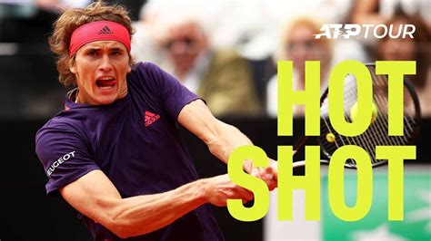 Hot Shot Zverev Fires Pinpoint Accurate Backhand Winner Rome 2019 Youtube