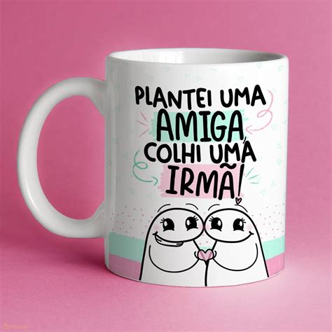 Caneca Amigas Amizade Flork Caneca De Ceramica Mod Elo