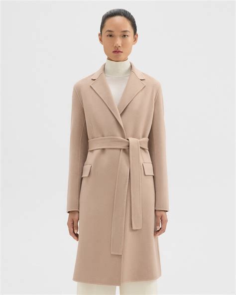 Theory Wrap Coat In Double Face Wool Cashmere ShopStyle