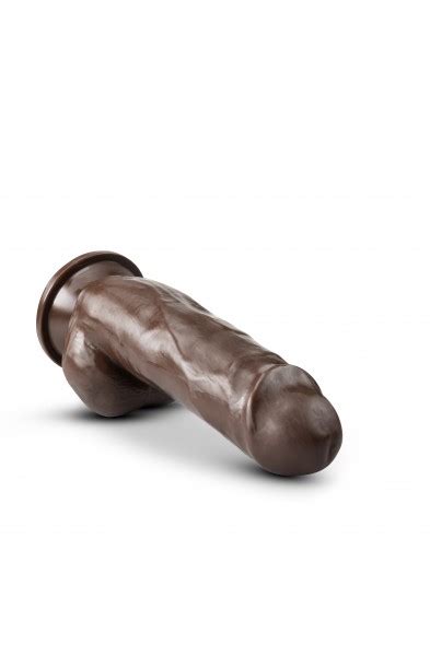 Dr Skin Plus 7 Inch Girthy Posable Dildo With Balls Chocolate BL