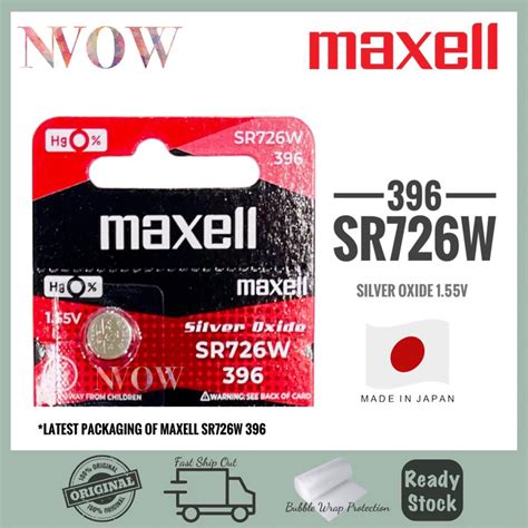 Maxell Sr W Silver Oxide V Japan Battery Genuine Sr